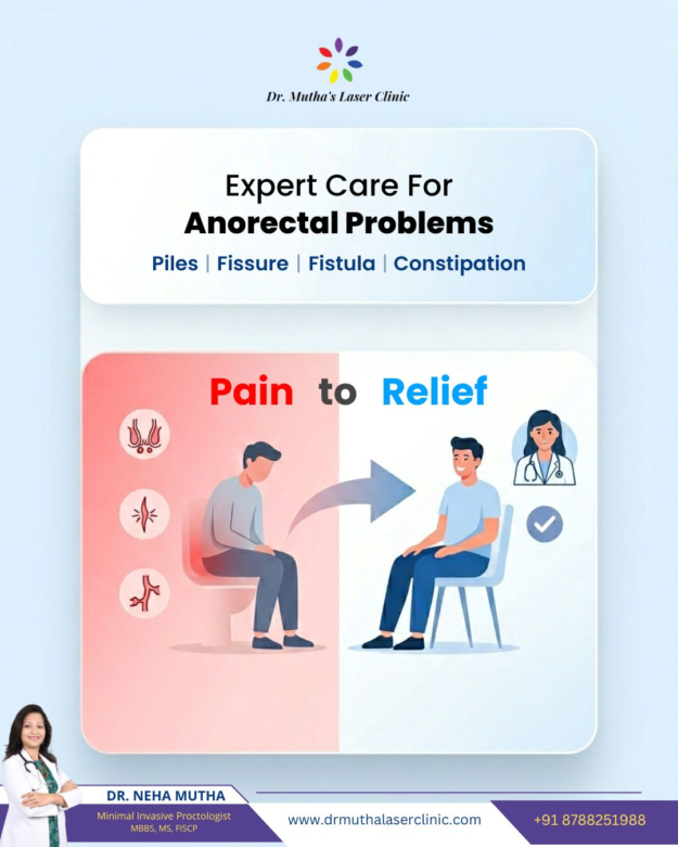 piles fissure fistula and constipation treatment by Dr Neha Mutha laser clinic Pune