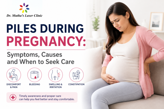 Pregnant woman learning about piles during pregnancy symptoms and when to seek medical care